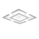 Bedroom White Square LED Flush Mount Ceiling Light Image - 5