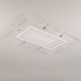 Bedroom White Square LED Flush Mount Ceiling Light Image - 6