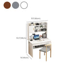 Bedroom Wood Storage Kids Computer Desk with Shelves #size
