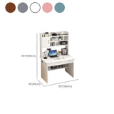 Bedroom Wood Storage Kids Computer Desk with Shelves Image - 25
