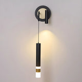 Bedside 2-Light Cylinder Adjustable Reading Wall Sconce Image - 11