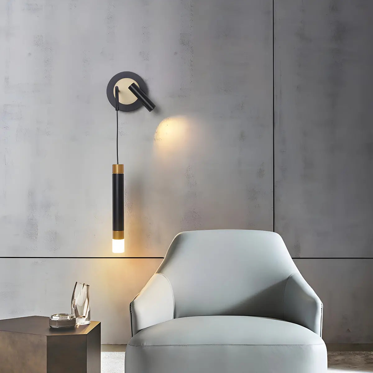 Bedside 2-Light Cylinder Adjustable Reading Wall Sconce Image - 4