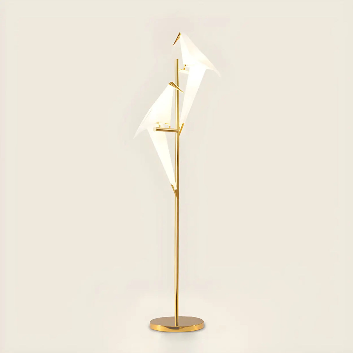 Bedside Bird-Shaped Artistic Gold Stand Floor Lamp Image - 11
