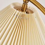 Bedside Cone Wooden Tripod Floor Lamp with Storage Image - 8