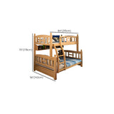 Beech Storage Drawers Bunk Bed with Guardrail and Stairs Image - 23