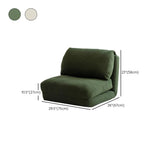 Beige Corduroy Cushion Back Reclining Convertible Chair #size
