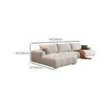Beige Fabric Recessed Arm Left Reclining Sectional Image - 12