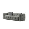 Beige Fabric Square Arm Pine Wood Frame Foam Fill Sofa Image - 20