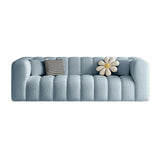 Beige Fabric Square Arm Pine Wood Frame Foam Fill Sofa Image - 29