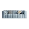 Beige Fabric Square Arm Pine Wood Frame Foam Fill Sofa Image - 29