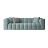 Beige Fabric Square Arm Pine Wood Frame Foam Fill Sofa Image - 33