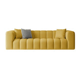 Beige Fabric Square Arm Pine Wood Frame Foam Fill Sofa Image - 34