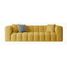 Beige Fabric Square Arm Pine Wood Frame Foam Fill Sofa Image - 34