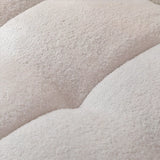 Beige Fabric Square Arm Pine Wood Frame Foam Fill Sofa Image - 6