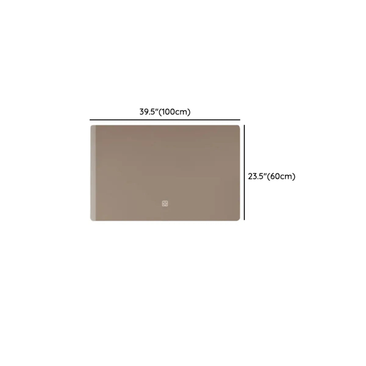 Beige Faucets and Sink LED Bathroom Vanity Set with Shelves Image - 31
