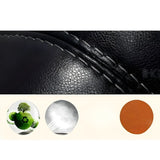 Beige Faux Leather Dark Wood Frame Sofa Seating Group Image - 17