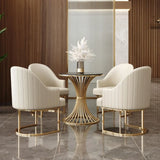 Beige Faux Leather Tight Back Metal Frame Single Sofa Image - 1