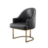 Beige Faux Leather Tight Back Metal Frame Single Sofa Image - 3