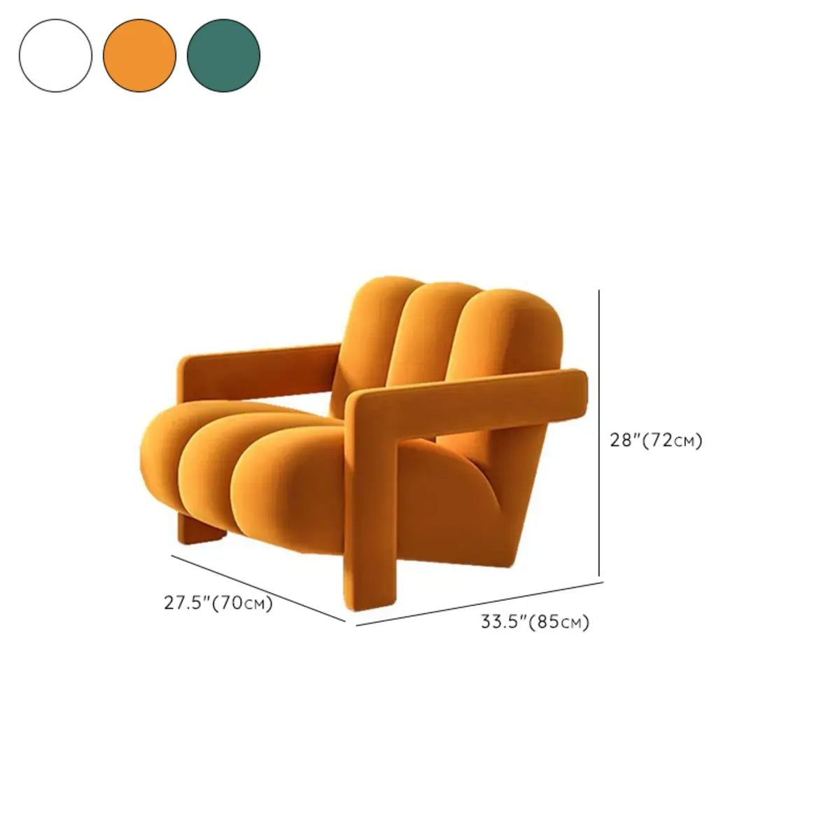 Beige Frosted Velvet Fixed Back Reclining Lounge Chair Image - 12