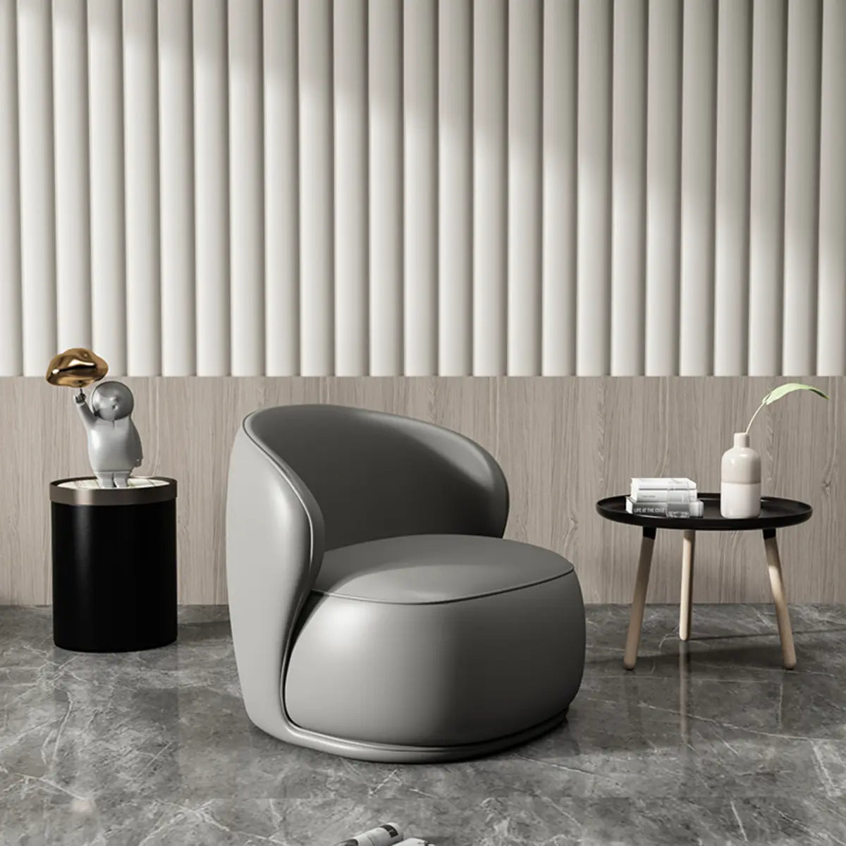 Beige Frosted Velvet Fixed Back Wood Frame Accent Chair Image - 10
