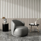 Beige Frosted Velvet Fixed Back Wood Frame Accent Chair Image - 10