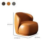 Beige Frosted Velvet Fixed Back Wood Frame Accent Chair Image - 13