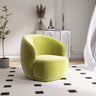 Beige Frosted Velvet Fixed Back Wood Frame Accent Chair Image - 5