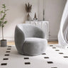 Beige Frosted Velvet Fixed Back Wood Frame Accent Chair Image - 6