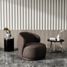Beige Frosted Velvet Fixed Back Wood Frame Accent Chair Image - 9