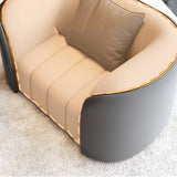 Beige Gray Tight Back Sofa Seating Group with Pillow Image - 12