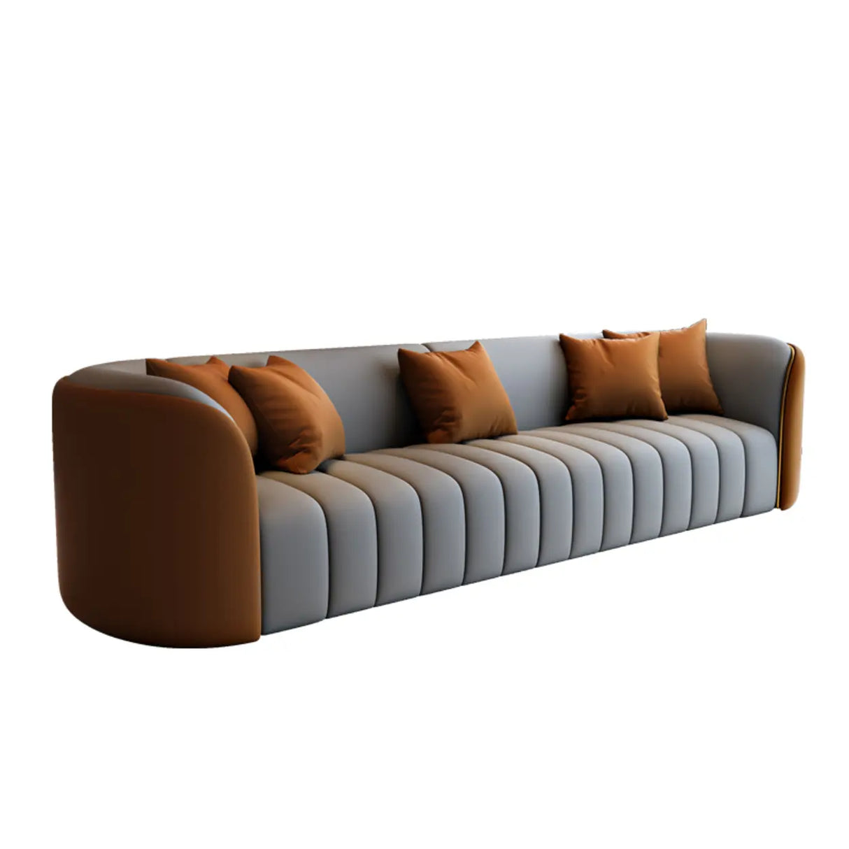 Beige Gray Tight Back Sofa Seating Group with Pillow Image - 18