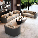 Beige Gray Tight Back Sofa Seating Group with Pillow Image - 24