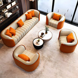 Beige Gray Tight Back Sofa Seating Group with Pillow Image - 25
