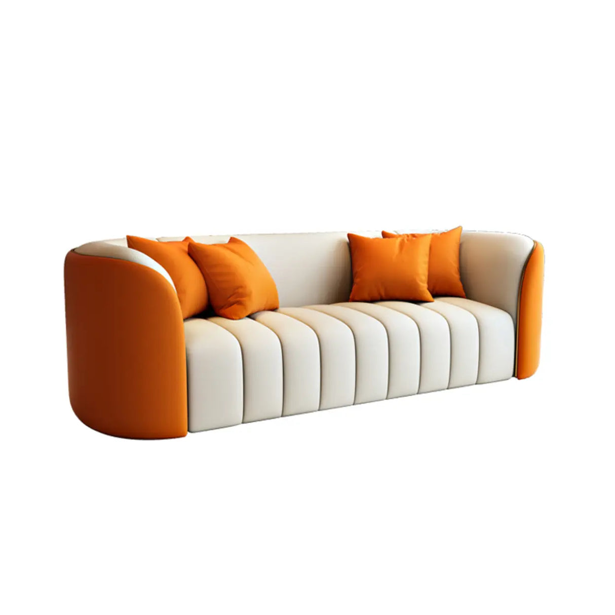 Beige Gray Tight Back Sofa Seating Group with Pillow Image - 3