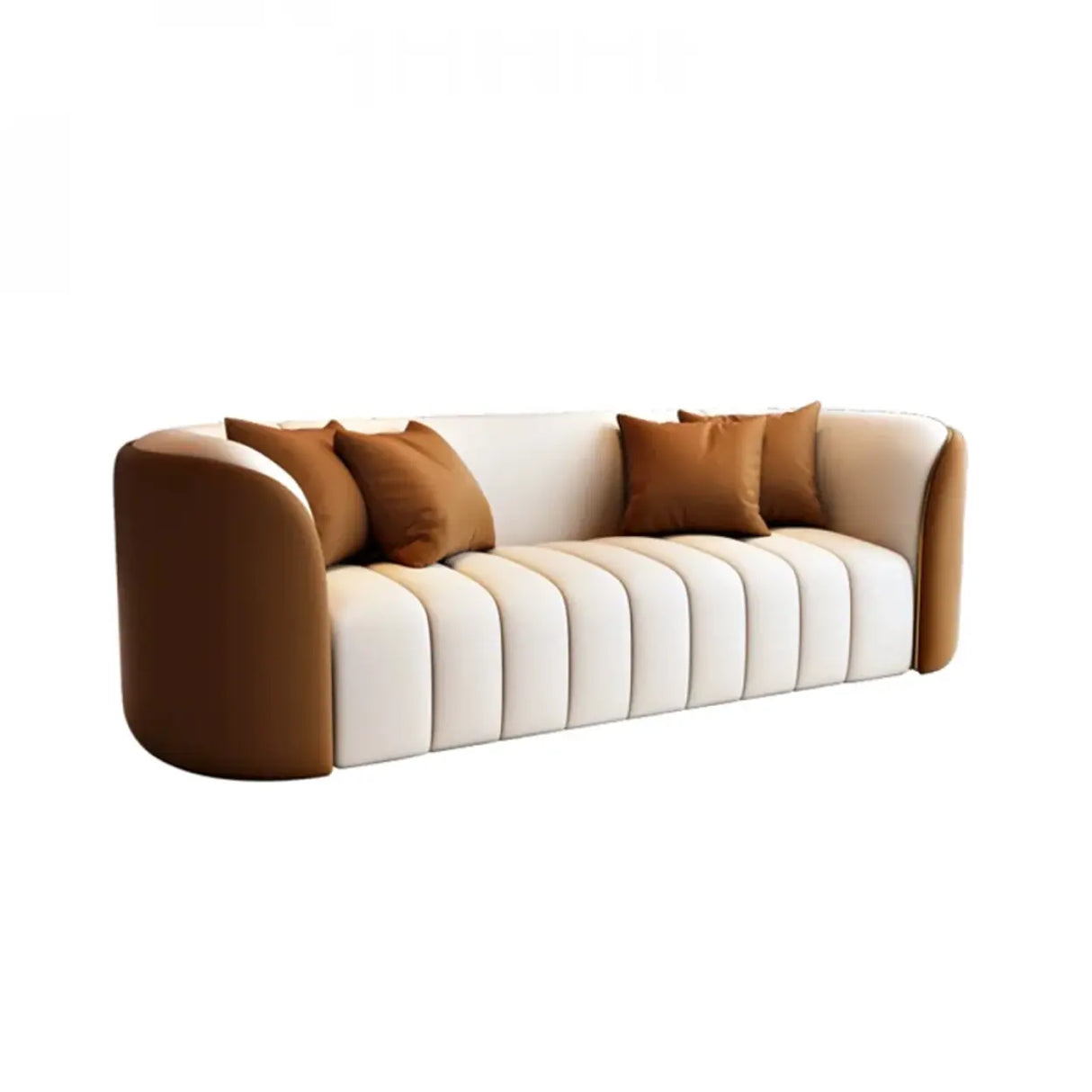 Beige Gray Tight Back Sofa Seating Group with Pillow Image - 6