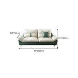 Beige-Green Stain Resistant Flared Arm Brass Leg Sofa Image - 16
