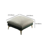 Beige-Green Stain Resistant Flared Arm Brass Leg Sofa Image - 22