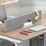 Beige L-Shaped Wooden Desk with Storage for Four Image - 12