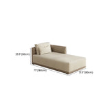 Beige Large Rectangular Reclining Fabric Lounger Sofa Image - 13