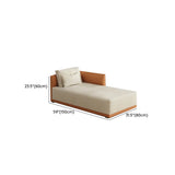 Beige Large Rectangular Reclining Fabric Lounger Sofa Image - 15