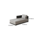 Beige Large Rectangular Reclining Fabric Lounger Sofa Image - 20