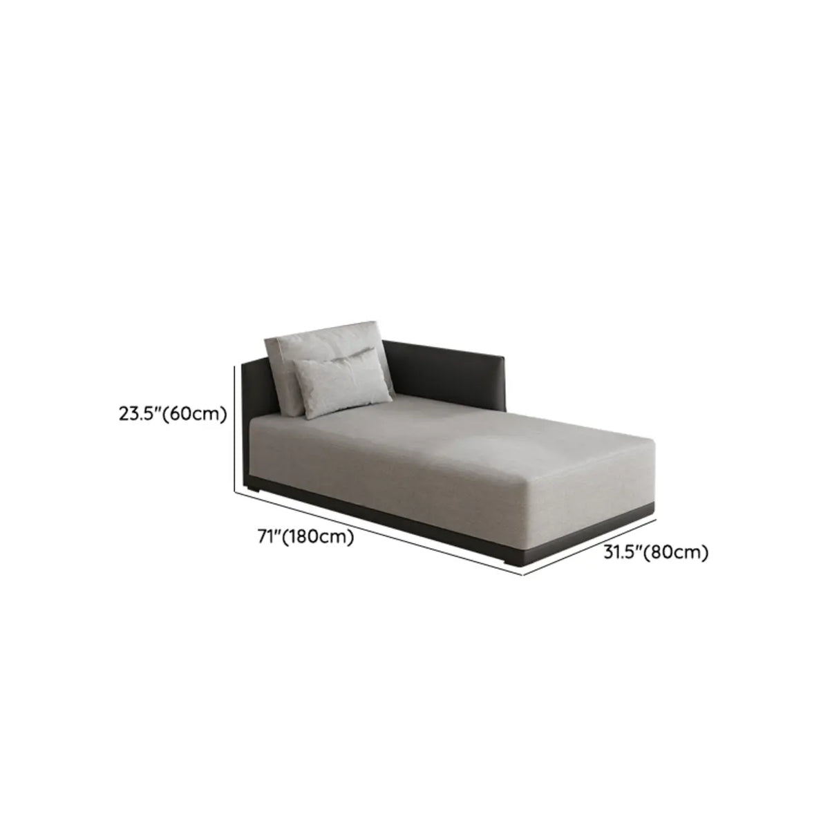 Beige Large Rectangular Reclining Fabric Lounger Sofa Image - 21