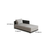 Beige Large Rectangular Reclining Fabric Lounger Sofa Image - 21