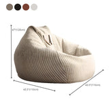 Beige Large Striped Removable Cover Bean Bag Chair Image - 13