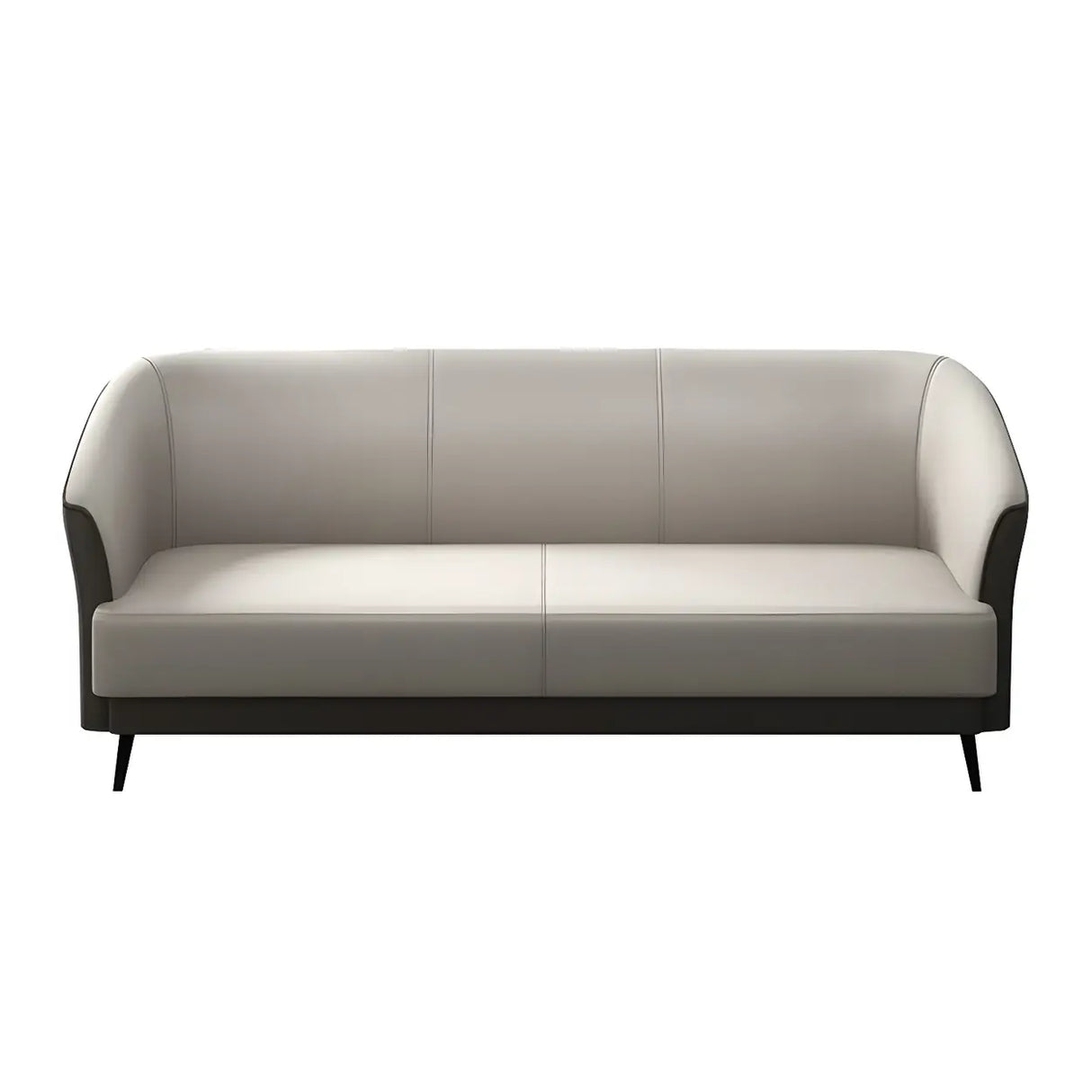Beige Leather Sofa Seating Group with Arms and Legs Image - 10