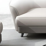 Beige Leather Sofa Seating Group with Arms and Legs Image - 11