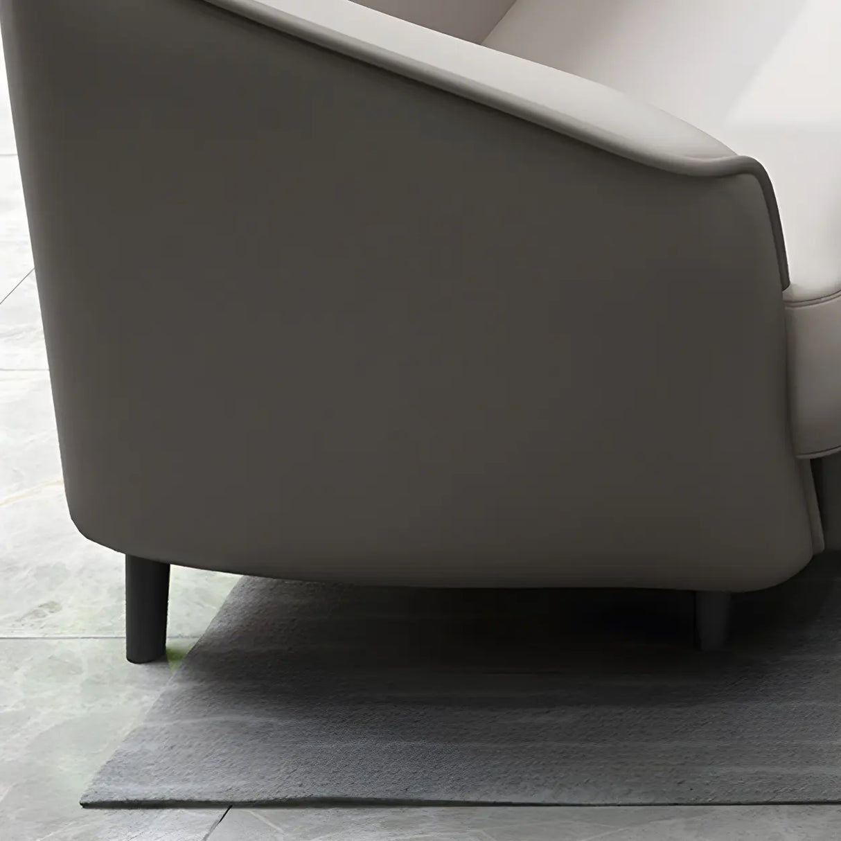 Beige Leather Sofa Seating Group with Arms and Legs Image - 13