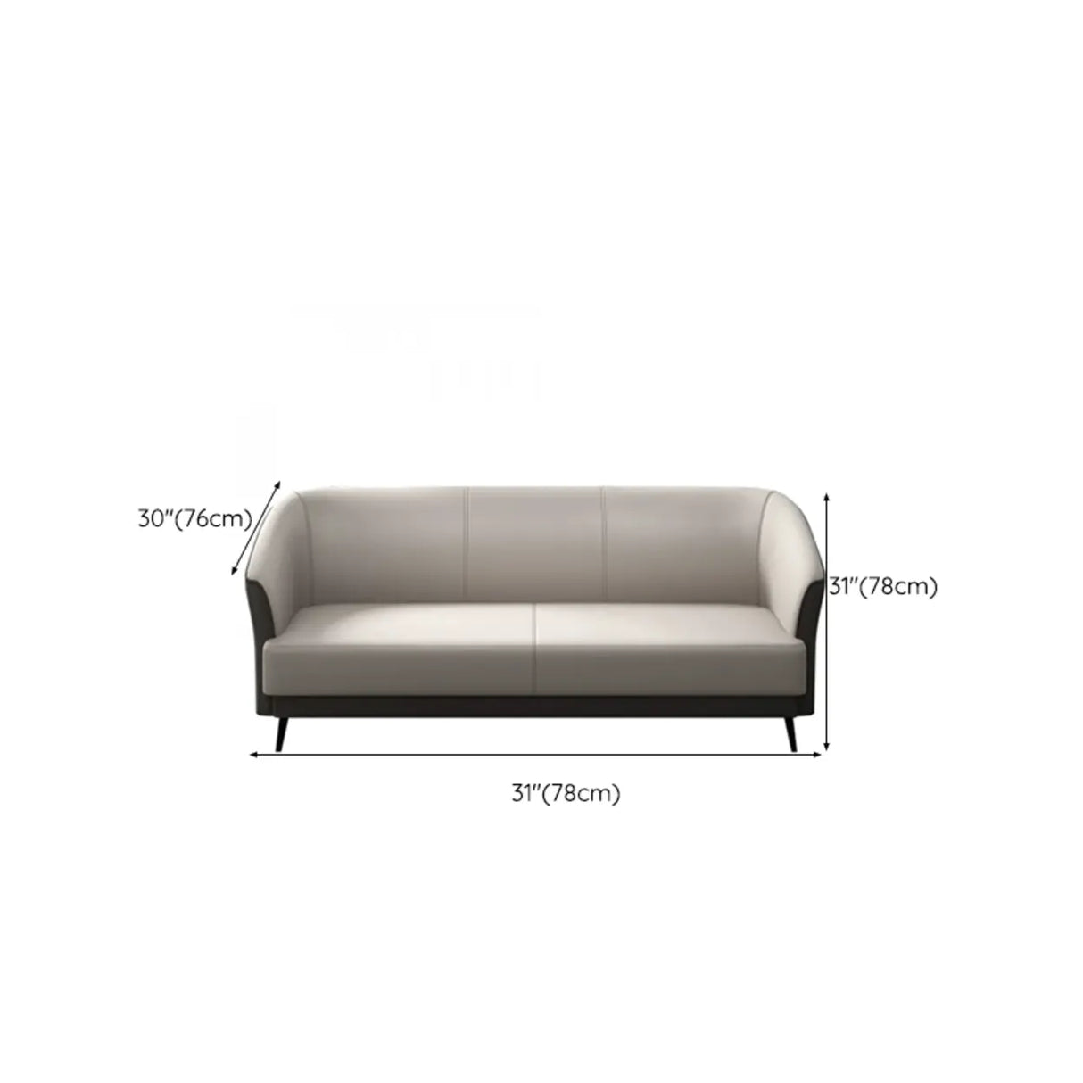 Beige Leather Sofa Seating Group with Arms and Legs Image - 17