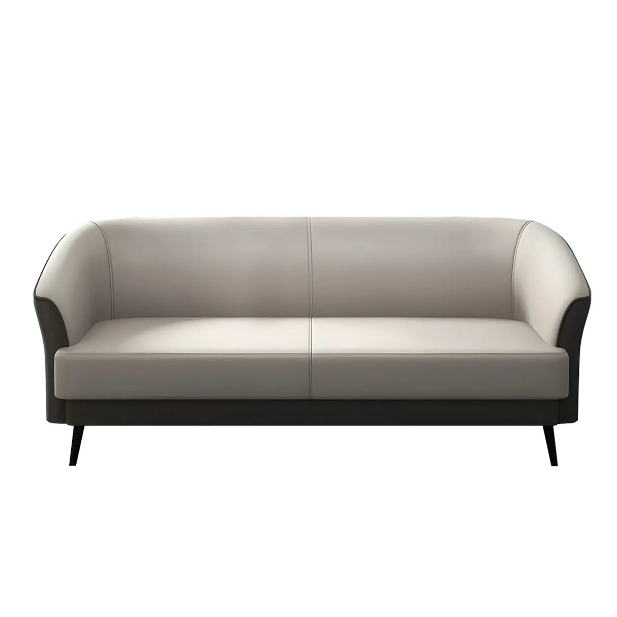 Beige Leather Sofa Seating Group with Arms and Legs Image - 7