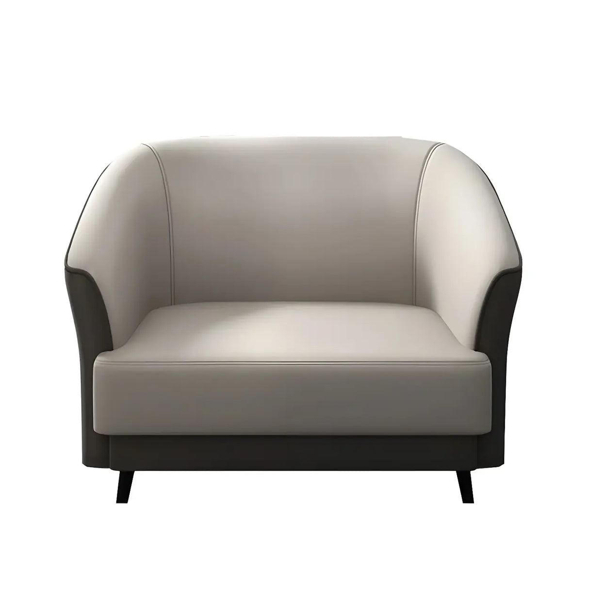 Beige Leather Sofa Seating Group with Arms and Legs Image - 9